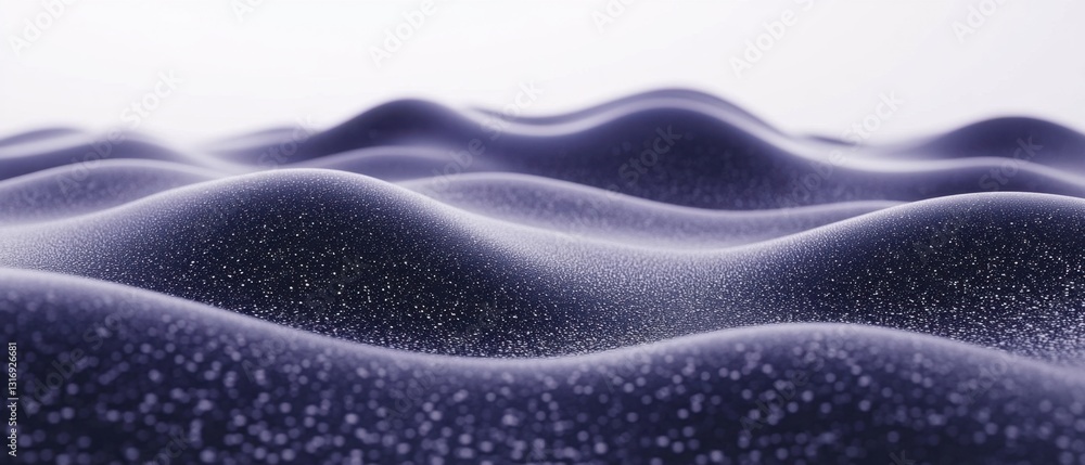 Poster serene undulating landscape with a frosted texture creating a peaceful and calming visual experience