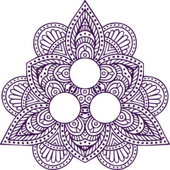 Beautiful flower art and mandala vector design