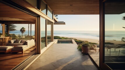 Fototapeta premium ocean house exterior windows