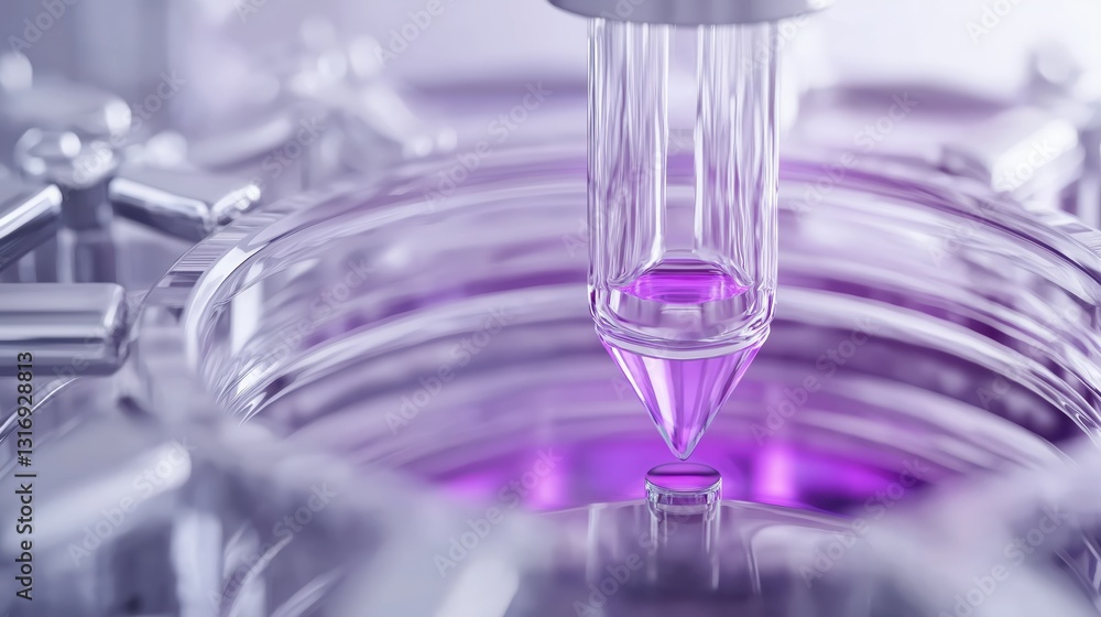 Poster high-tech dna synthesis machine in action for advanced genetic construction and research application