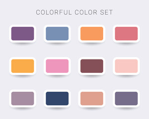 Vector Colorful Color Palette. Colorful Color Set