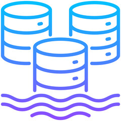 Obraz premium Data Lake Icon