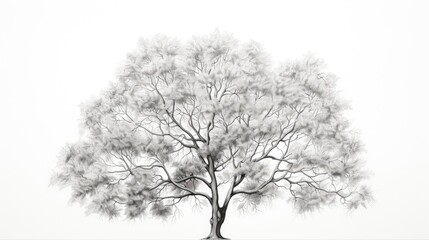leafy line drawing tree