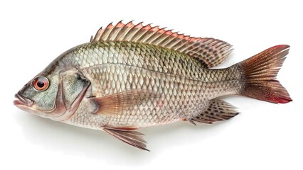 Fototapeta premium Tilapia isolated on white background