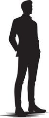 silhouette of a man, man silhouette vector, man logo vector, man vector icon, man silhouette vector isolated on white background