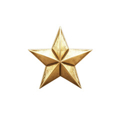 Obraz premium Golden Five-Pointed Star Award, Achievement, Success Symbol