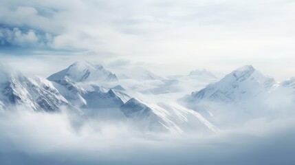 Fototapeta premium clouds mountains on white