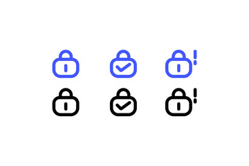 Password, Success, Error icon vector.