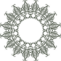 Beautiful flower art and mandala vector design