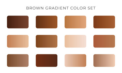 Vector Brown Gradient Color Palette