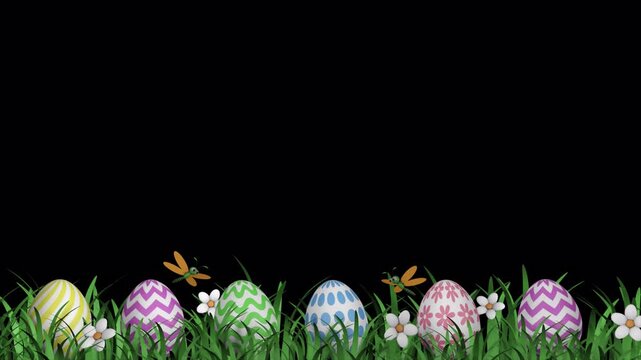 Easter frame on a seamless loop