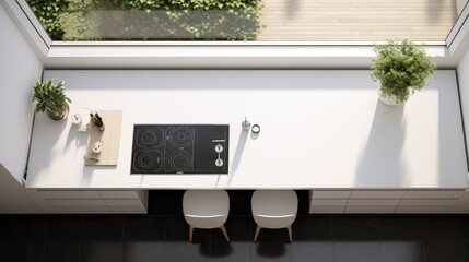 cabinets kitchen top view