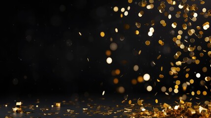 black gold celebration background