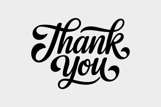 A vector illustration of a handwritten thank you card template with a professional business design, featuring elegant typography and a clean layout.

