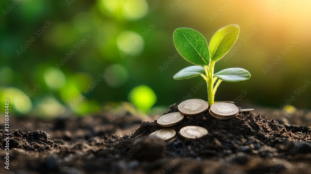 Poster create prompts for stock photos related to business finance and investment, analyze economic growth 