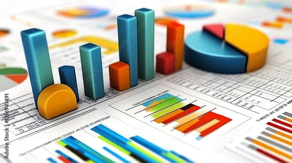 Poster create prompts for stock photos related to business finance and investment, analyze economic growth 