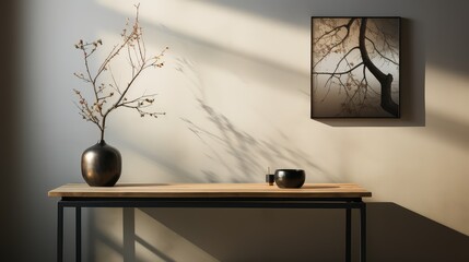 minimalist artist table