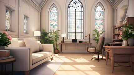 armchair church office