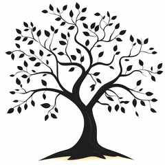 Obraz premium Majestic Silhouetted Tree Graphic Design