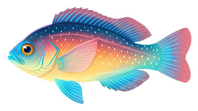 Glowfish isolated on white background