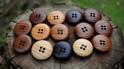 Obraz premium toggle wood buttons