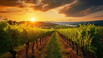 Naklejka premium sunrows chardonnay wine