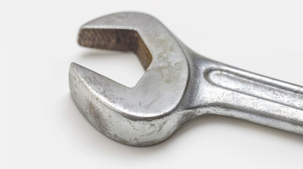 Wrench on an isolated white background, object focused, png, stock image, hd quality, natural look