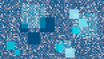 ABSTRACT PIXEL PATTERN BACKGROUND BLUE COLORFUL MOSAIC GRID DESIGN WITH GEOMETRIC SHAPES VECTOR TEMPLATE GOOD FOR MODERN WEBSITE, WALLPAPER, COVER DESIGN 