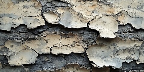 Fototapeta premium Cracked paint, textured wall, weathered surface