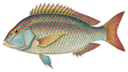 Moorish fish isolated on white background