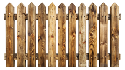 wooden fence isolated on white