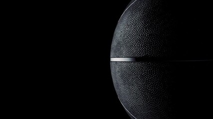 Basketball animation on green background. Basketball ball spinning on a green screen - chromakey background, loop. Black abstract neon basketball ball on black background, modern sport illustration - Powered by Adobe