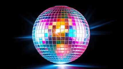 Obraz premium reflecting disco ball white background