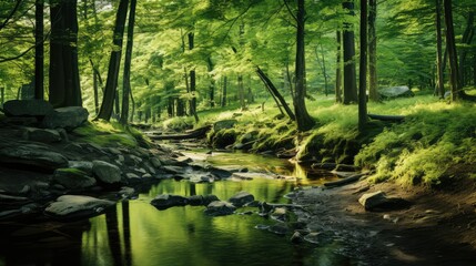 Obraz premium tranquility forest trees