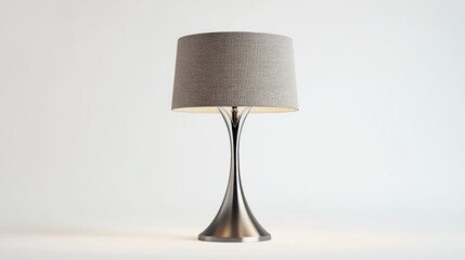 Modern grey fabric table lamp