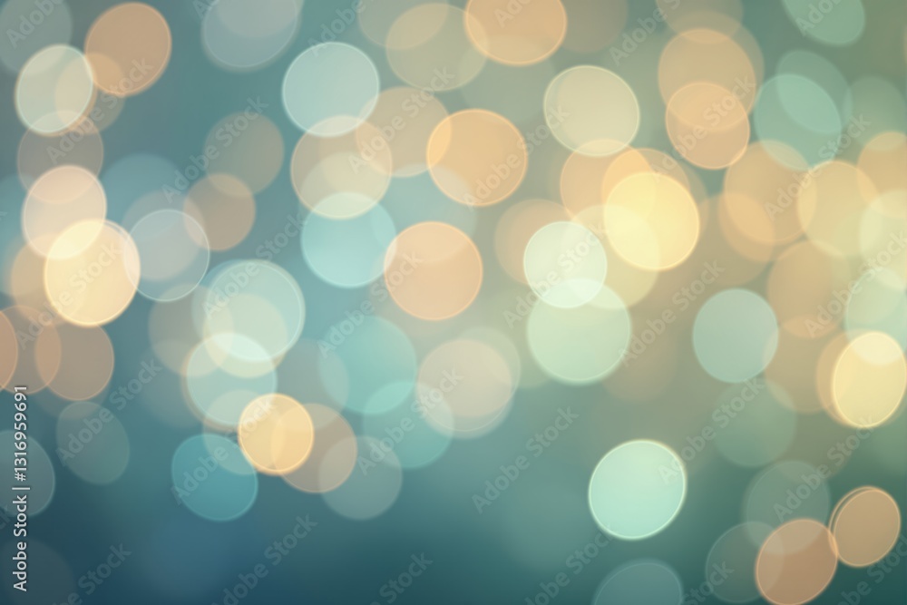 Poster Abstract bokeh light circles on a gradient background.