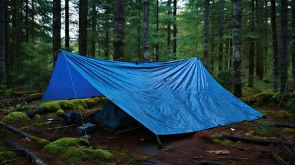 cover blue tarp roof