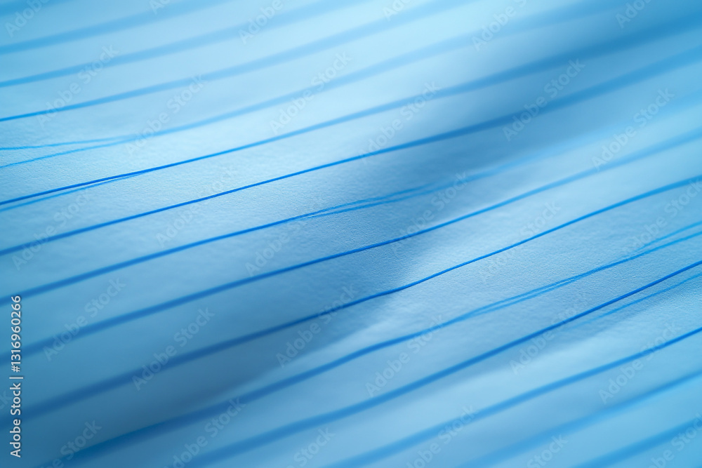 Poster abstract blue striped fabric texture background image design wave soft fold lines style light drape