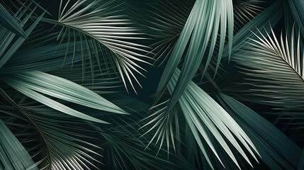 geometric palm leaf graphic
