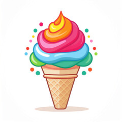 Kolorowe lody ilustracja