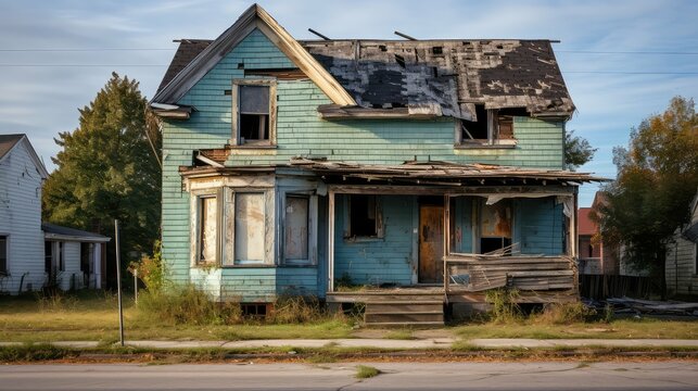 haunted run down house