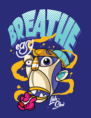 Chill and Relaxed Graphic Tee Artwork or poster