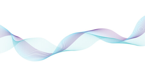 Abstract frequency sound wavy, twisted curve lines with blend effect. Technology abstract wavy curve lines on transparent background.  Abstract business wave curve lines background. Vector 