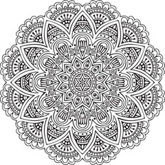 Beautiful flower art and mandala vector design