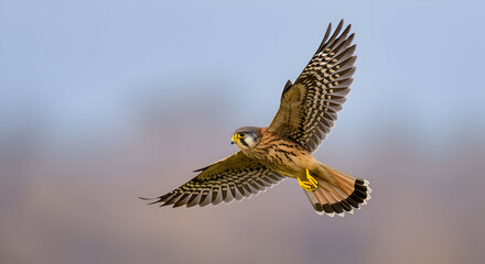 Fototapeta premium Kestrel Hovering Swiftly in the Air