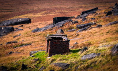 Small Brick Hut in the Fields
