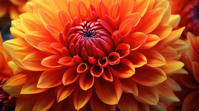 petals dalia drawing orange