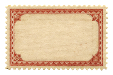 Postage Stamp Blank Template on transparent background 