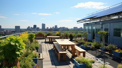 Obraz premium biophilic green office space