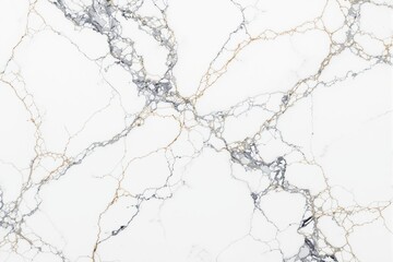 Obraz premium Abstract marble texture with white background and golden-gray veins.